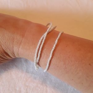 Small White Bead Bracelet